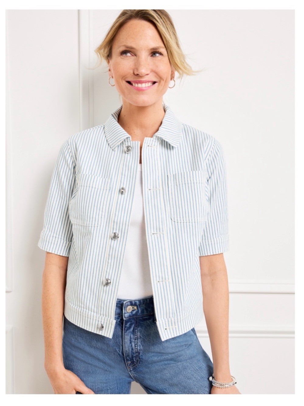 Talbots Awning Stripe Jacket